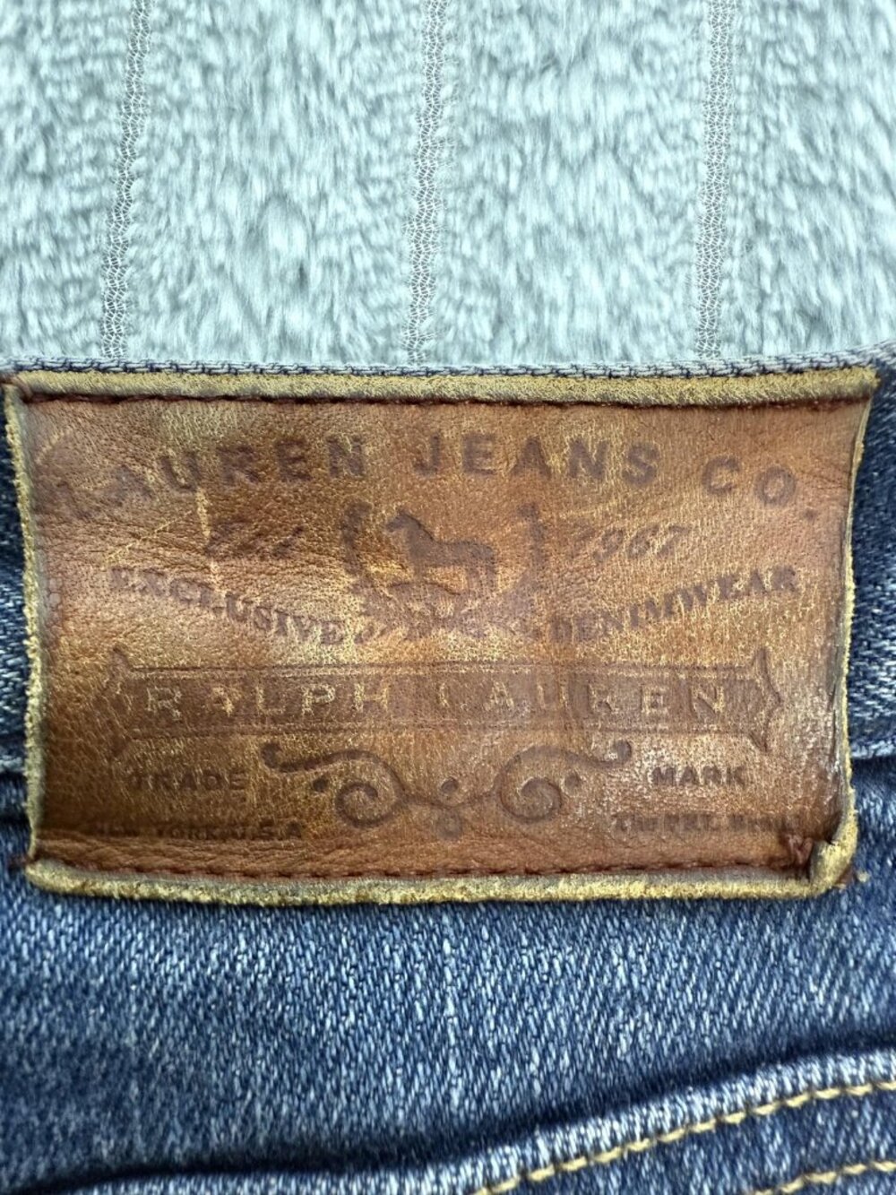 VTG Lauren Jeans Co Y2K Ralph Lauren Bootcut Jeans Womens 10 Blue Stretch Denim - Picture 9 of 9